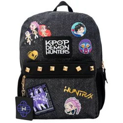 KPop Demon Hunters 16" Backpack - Black Patches