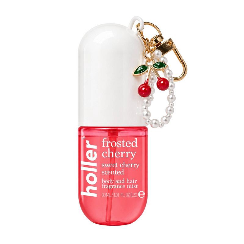 slide 1 of 4, Holler and Glow Body and Hair Mist Fragrance Keychain - Frosted Cherry - 30ml, 30 ml