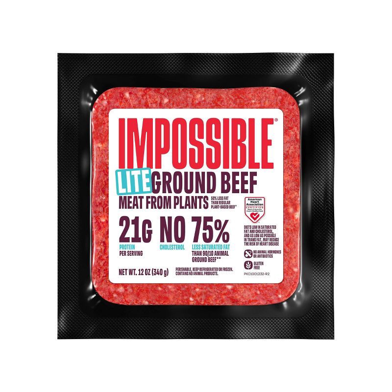 slide 1 of 5, Impossible Lite Ground Beef Meat From Plants - 12oz, 12 oz