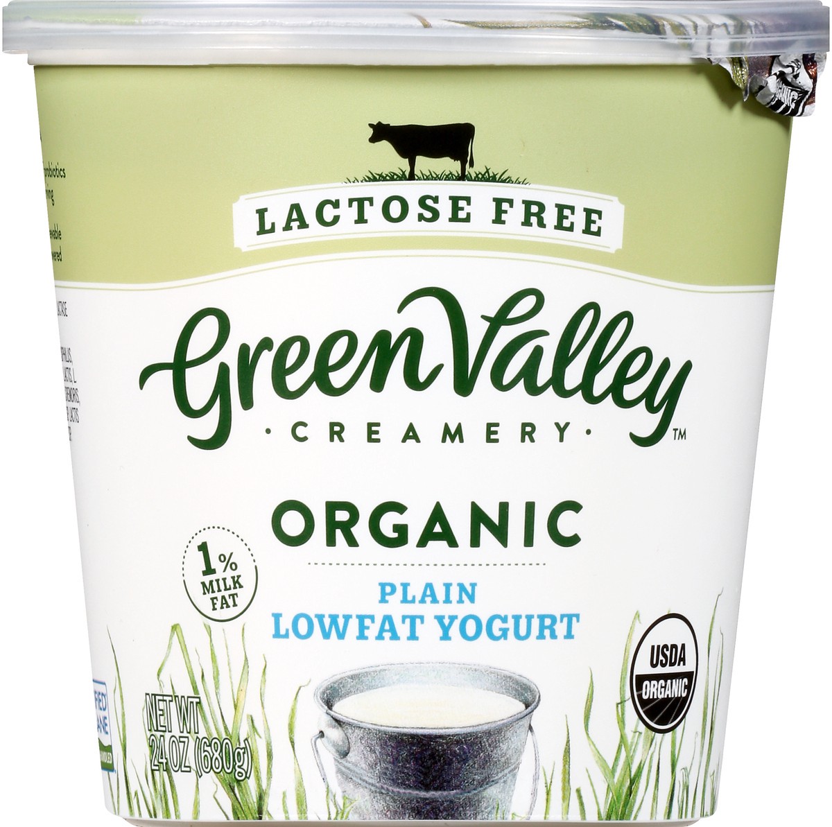 slide 3 of 10, Green Valley Organics Lactose Free Organic Plain Lowfat Yogurt 24 oz, 24 oz