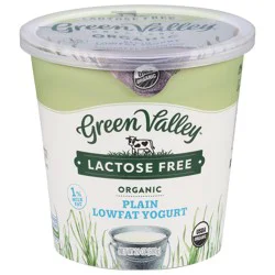 Green Valley Organics Lactose Free Lowfat Organic Plain Yogurt 24 oz