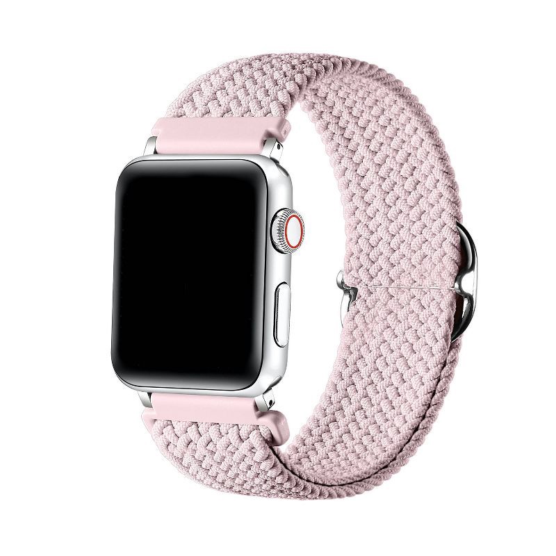 slide 1 of 4, Posh Tech Woven Nylon Band for Apple Watch - Frost Pink, 1 ct