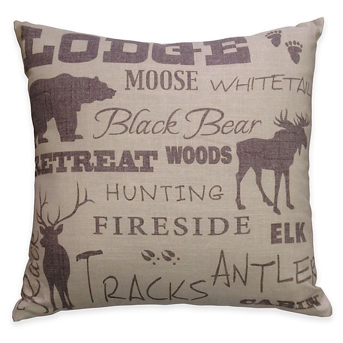 slide 1 of 1, HiEnd Accents Crestwood Lodge Square Throw Pillow, 1 ct