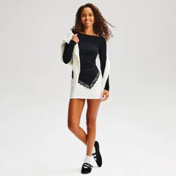 Women's Long Sleeve Asymmetrical T-Shirt - Wild Fable™ Black S