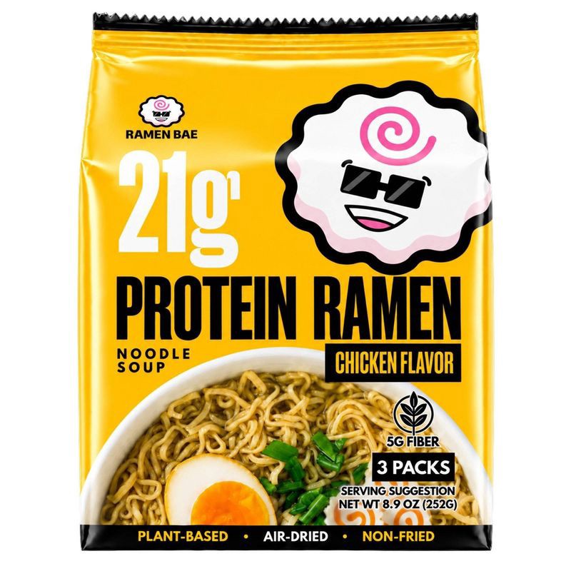 slide 1 of 9, Ramen Bae Chicken Protein Ramen Soup - 3ct, 3 ct
