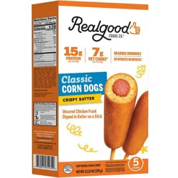 Real Good Foods Chicken Corn Dogs on a Stick - 5ct