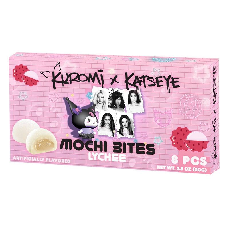 slide 1 of 1, Sanrio Kuromi x KATSEYE Mochi Bites Lychee Flavor, 1 ct