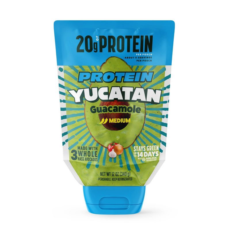 slide 1 of 2, Yucatan Authentic Protein Squeeze Guacamole - 12oz, 12 oz
