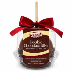 Happy Apples Double Chocolate Bliss Gourmet Caramel Apple - 11oz