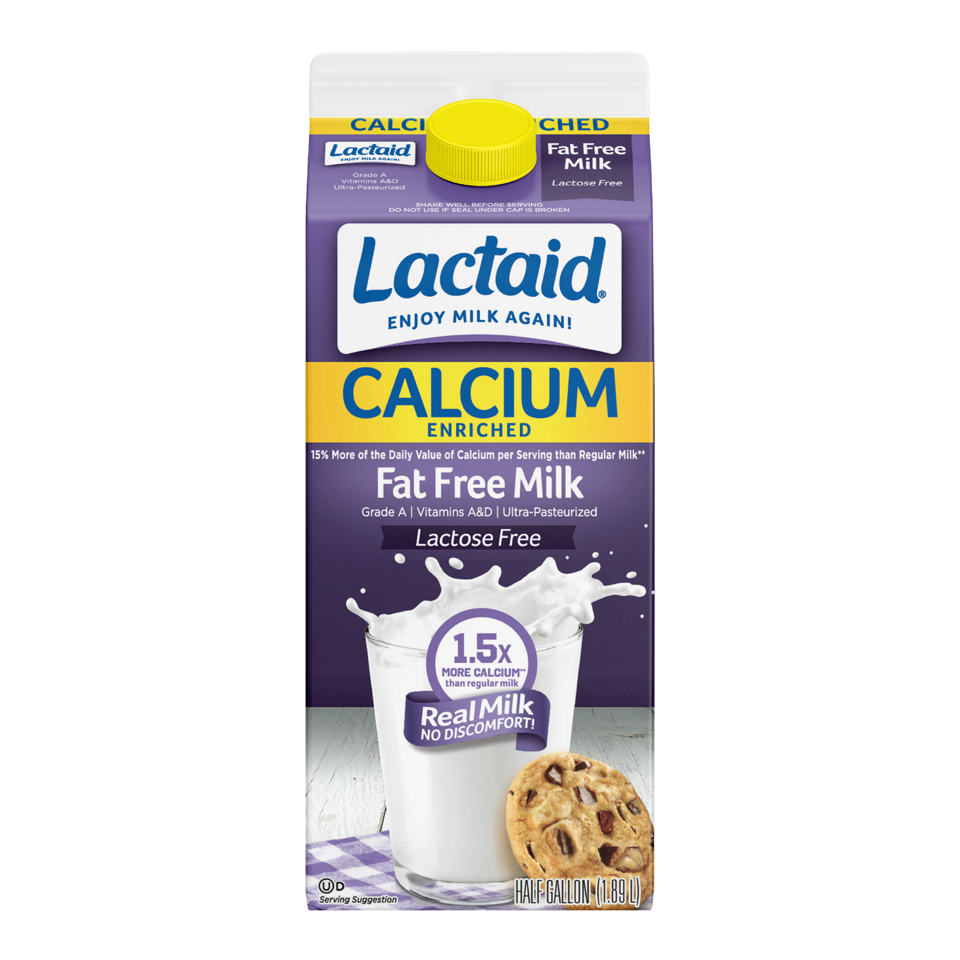 slide 1 of 9, Lactaid Fat Free Milk, Calcium Enriched, 64 oz, 64 oz