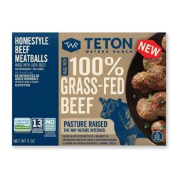 Teton Waters Ranch Teton Water Ranch 100% Grass-Fed Beef Homestyle Beef Meatballs - 9oz