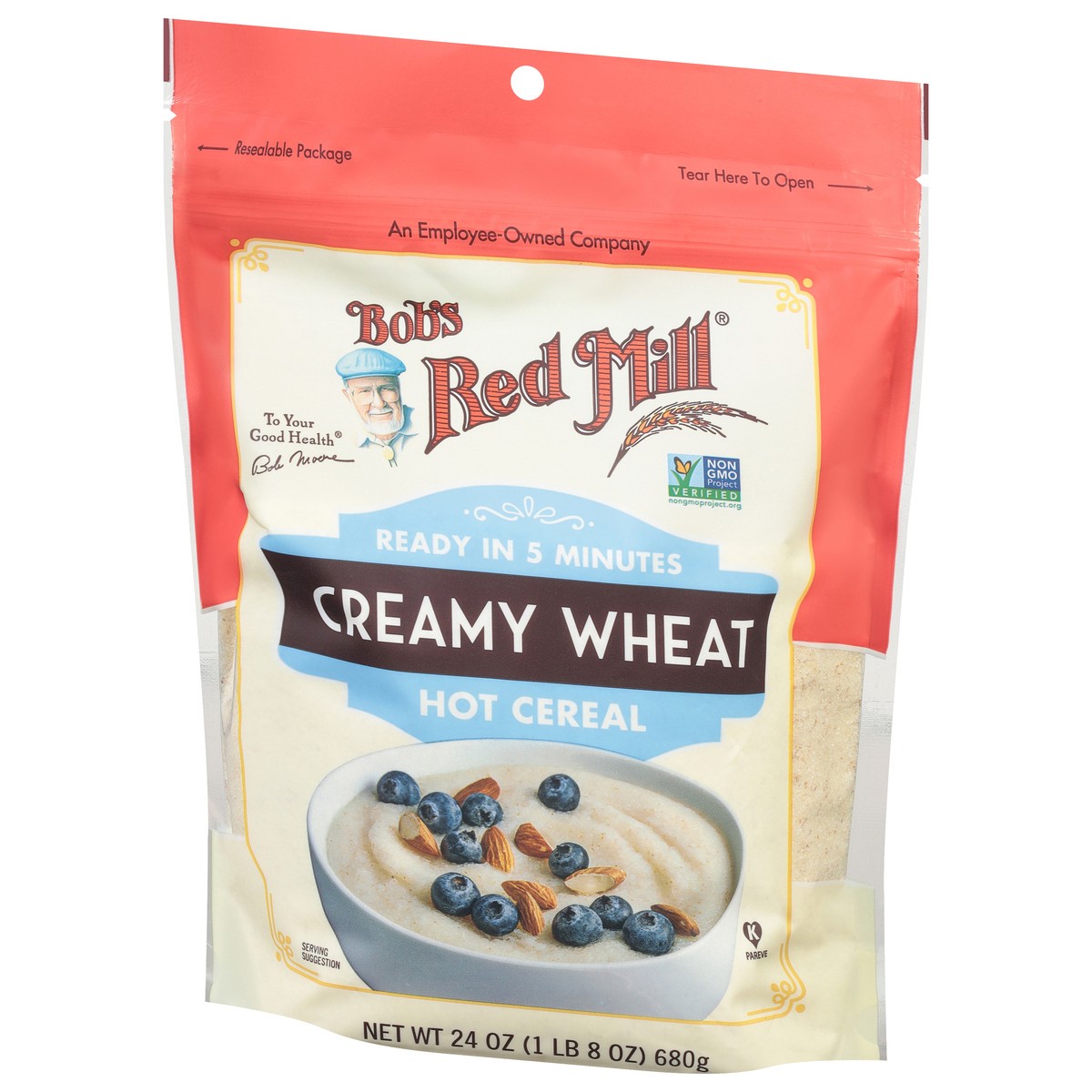 slide 3 of 9, Bob's Red Mill Wheat Hot Cereal, 24 oz
