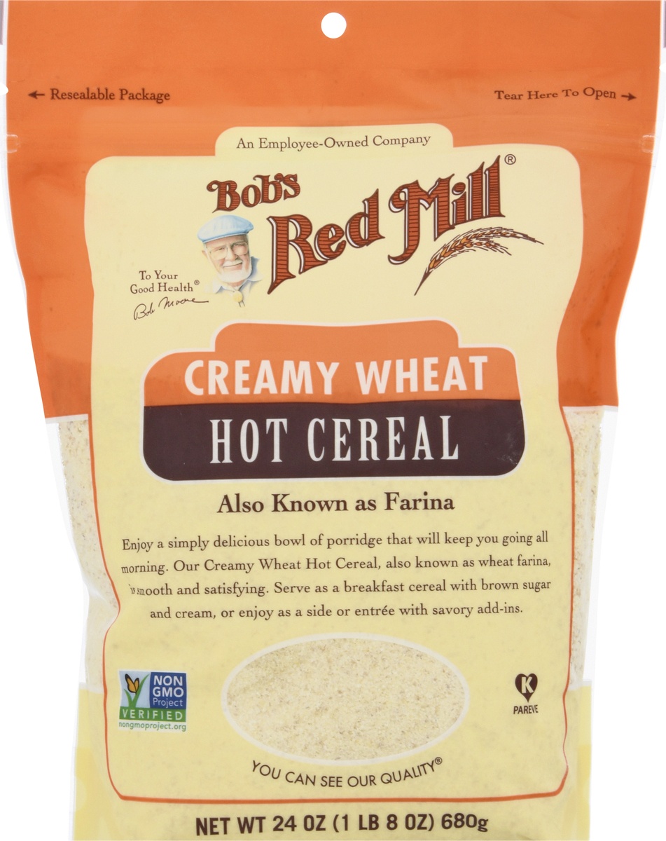 slide 9 of 10, Bob's Red Mill Creamy Wheat Farina Hot Cereal, 24 oz