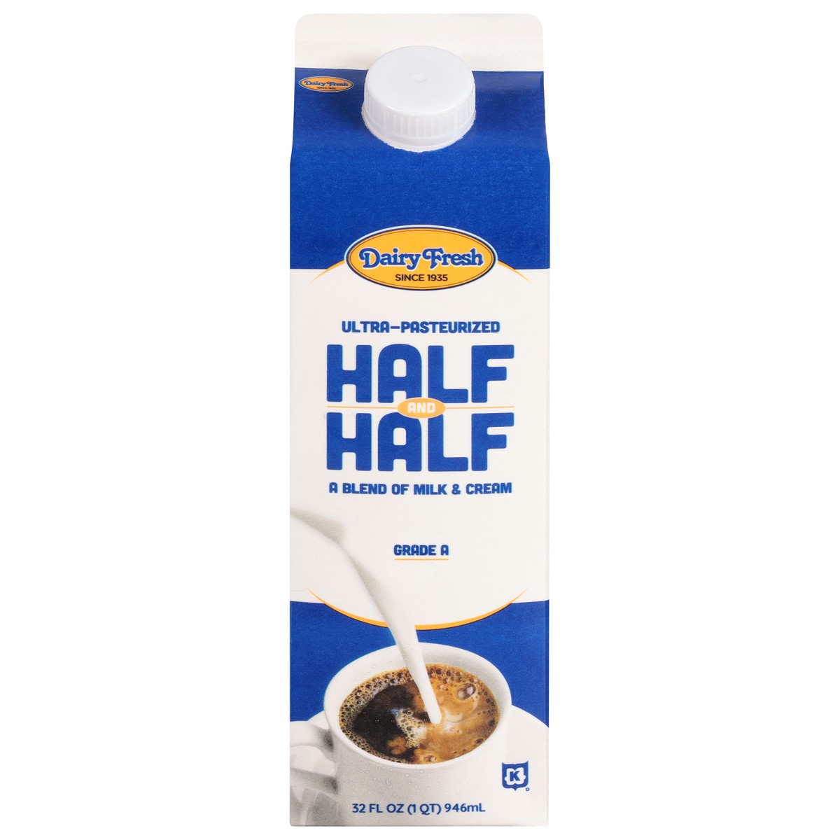 slide 1 of 9, Dairy Fresh Cream Half And Half, 32 oz