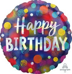 Iridescent Party Dots Balloon, 18"
