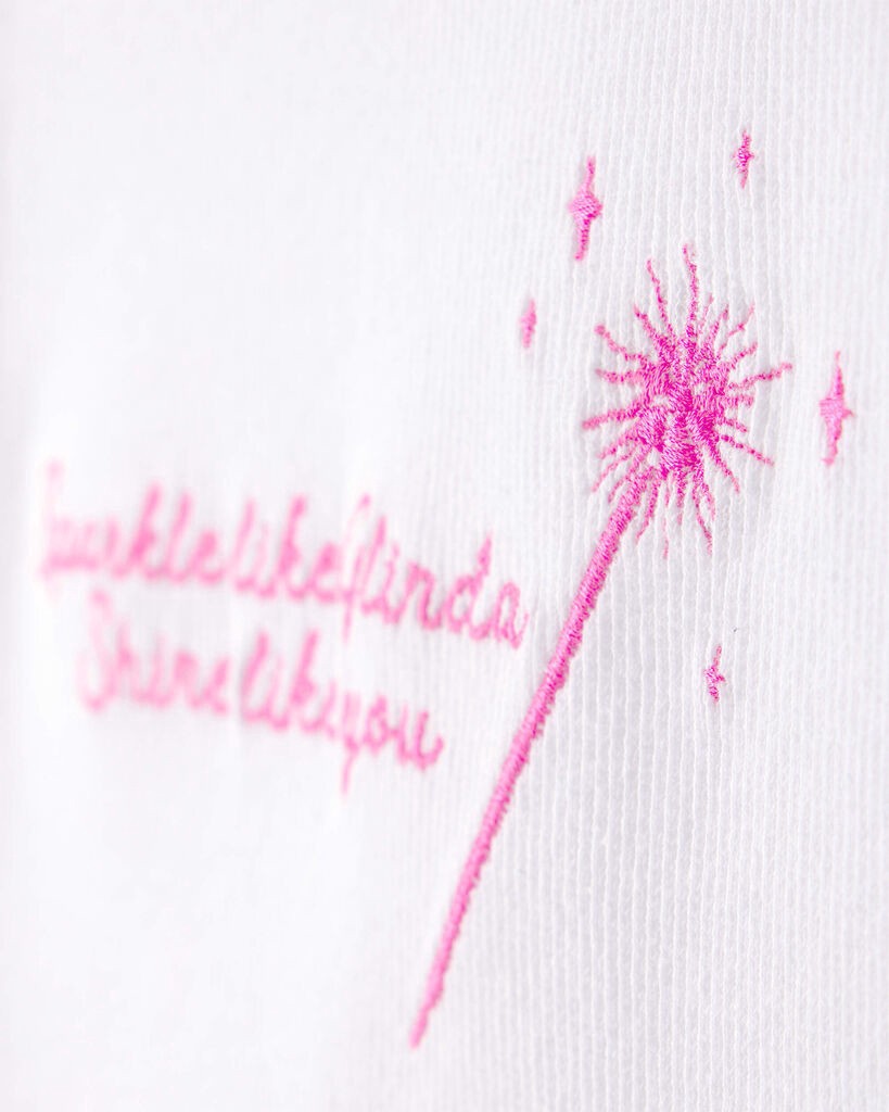 slide 4 of 4, Oshkosh Girls Wicked Glinda Rib Top - White White 10, 1 ct