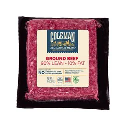Coleman Natural Abf Ground Beef 90/20 16 Oz
