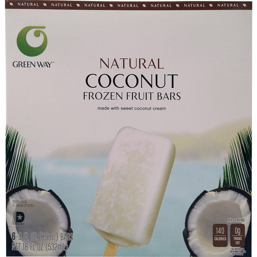 slide 1 of 1, Greenway Natural Coconut Fruit Bars, 18 oz