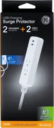 GE USB Charging 2 Outlet Surge Protector, 1 ct