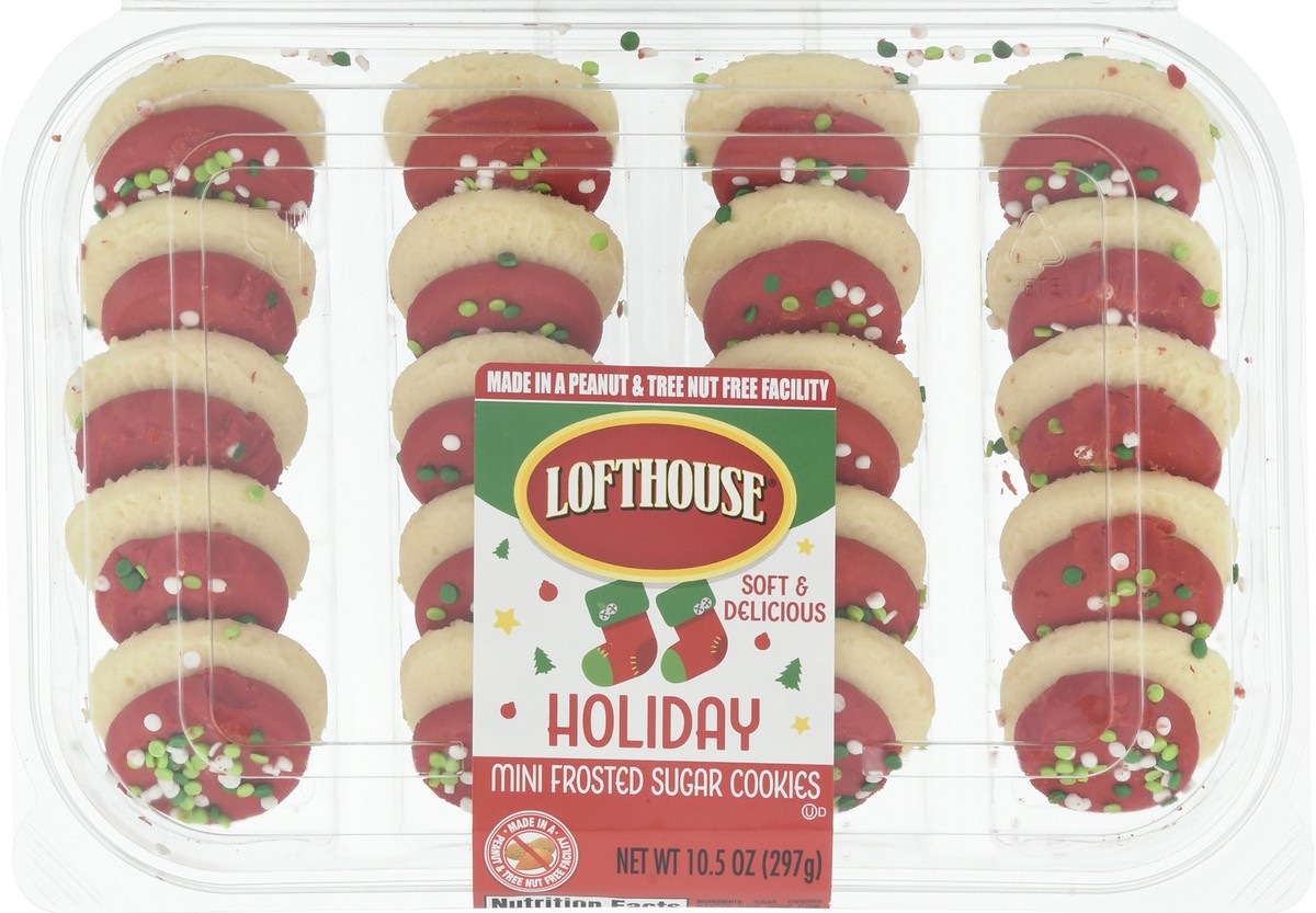 slide 13 of 14, Lofthouse Holiday Mini Frosted Sugar Cookies 10.5 oz, 10.5 oz