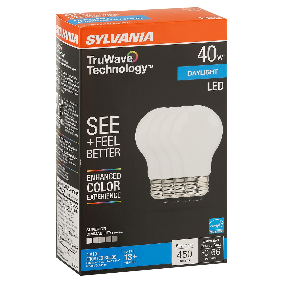 slide 2 of 9, Sylvania TruWave Technology 5.5 Watts Daylight LED Light Bulbs 4 ea, 4 ct