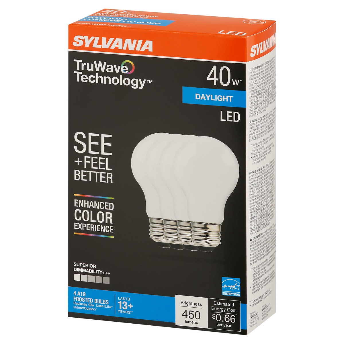 slide 8 of 9, Sylvania TruWave Technology 5.5 Watts Daylight LED Light Bulbs 4 ea, 4 ct