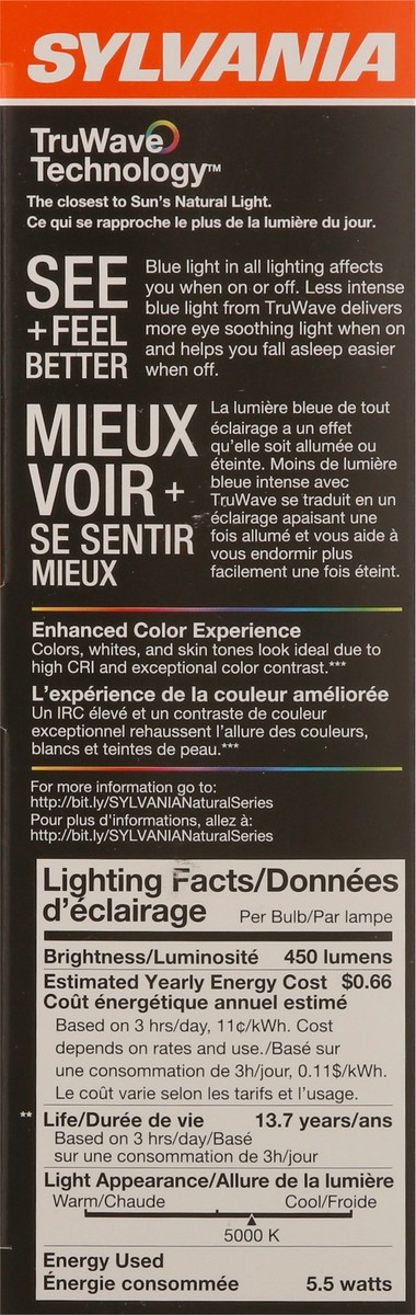 slide 3 of 9, Sylvania TruWave Technology 5.5 Watts Daylight LED Light Bulbs 4 ea, 4 ct