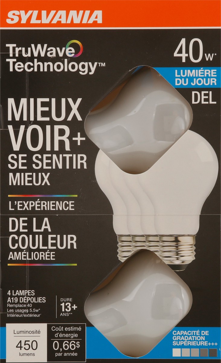 slide 6 of 9, Sylvania TruWave Technology 5.5 Watts Daylight LED Light Bulbs 4 ea, 4 ct