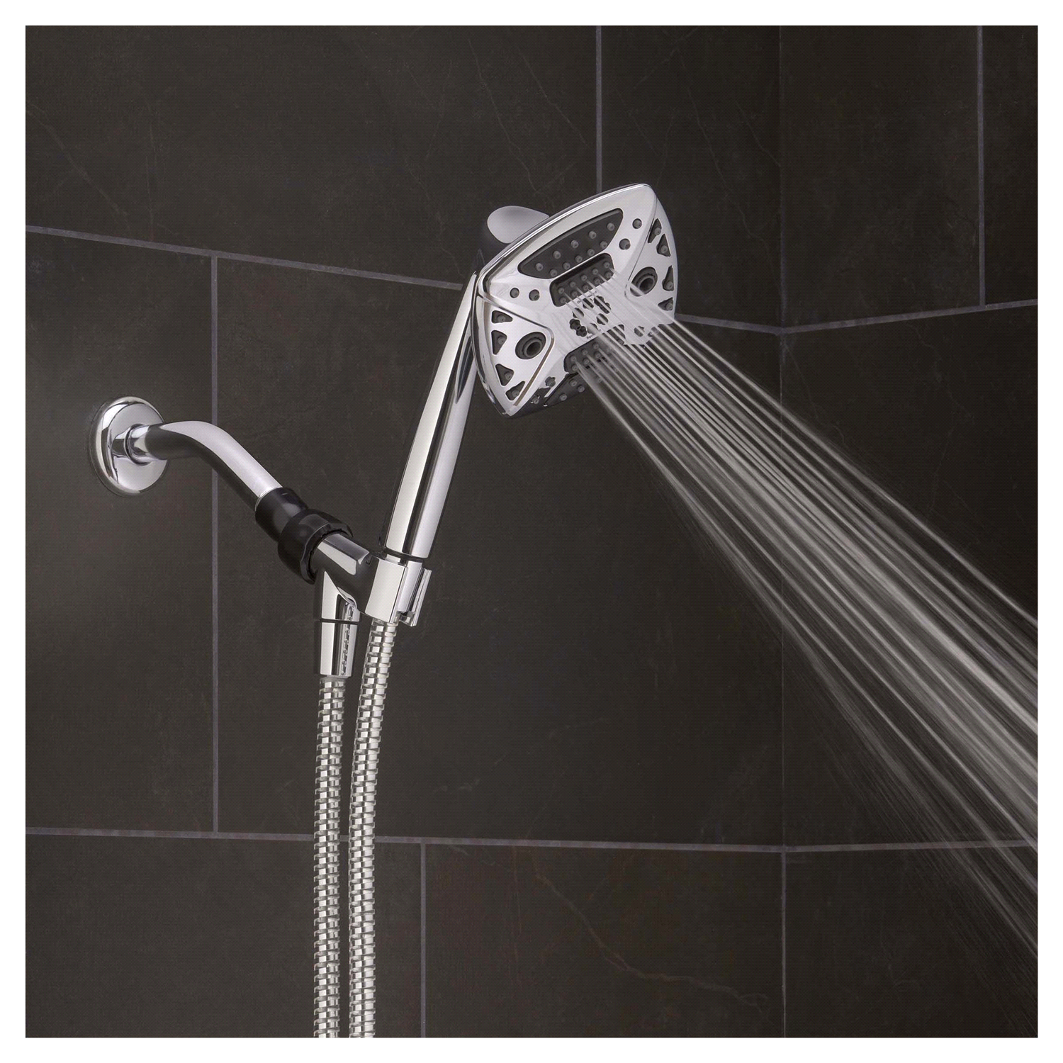 slide 3 of 5, Oxygenics Square Handheld Chrome, 1 ct