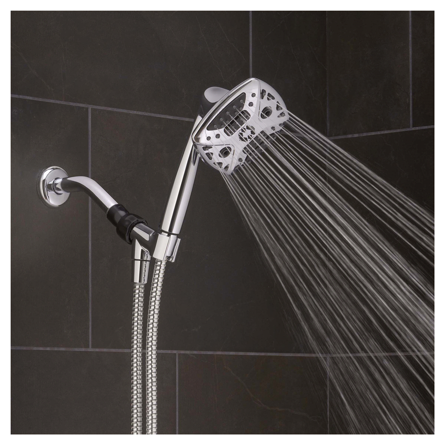 slide 2 of 5, Oxygenics Square Handheld Chrome, 1 ct