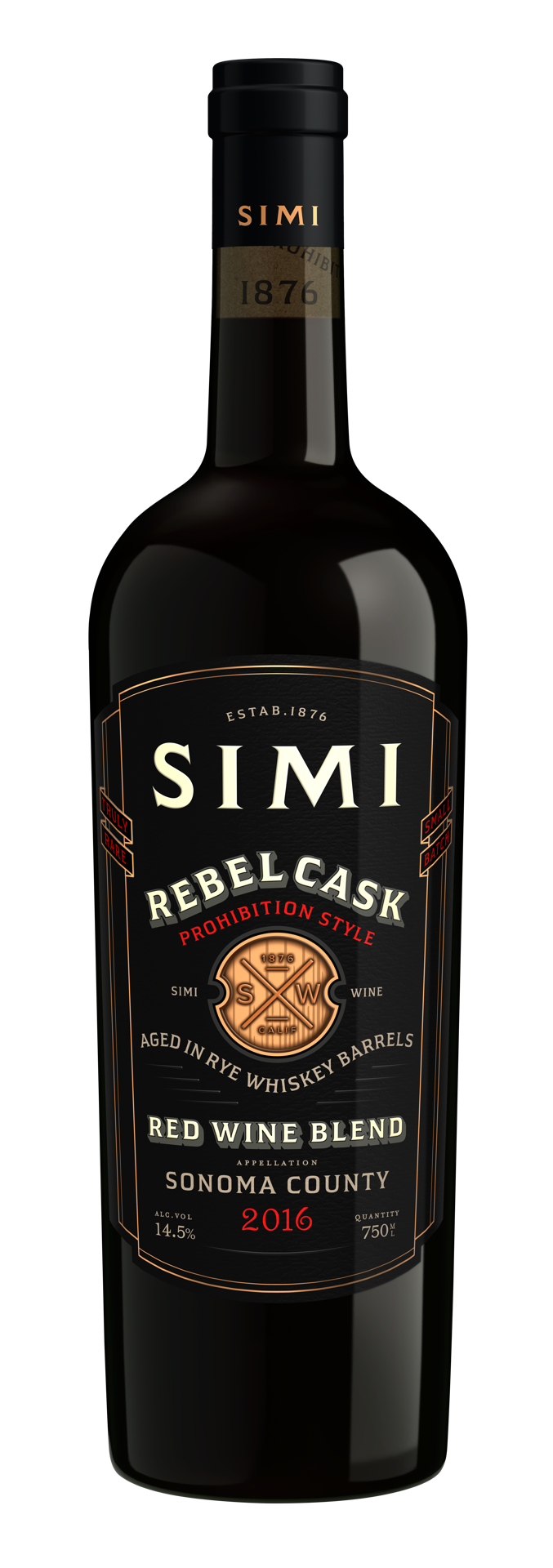 slide 1 of 6, SIMI Sonoma County Rebel Cask Red Blend Red Wine, 750 mL Bottle, 25.36 fl oz
