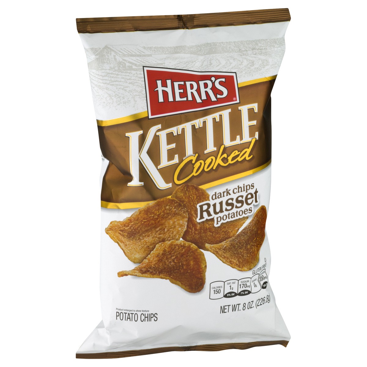 slide 7 of 12, Herr's Dark Russet Kettle Cooked Potato Chips - 7.5 oz, 8 oz