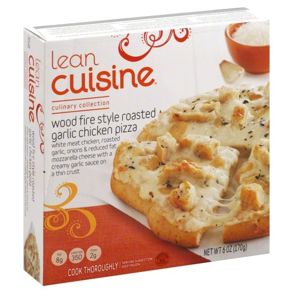 slide 1 of 6, Lean Cuisine Craveables Wood Fire Style Roasted Garlic Chicken Pizza, 6 oz