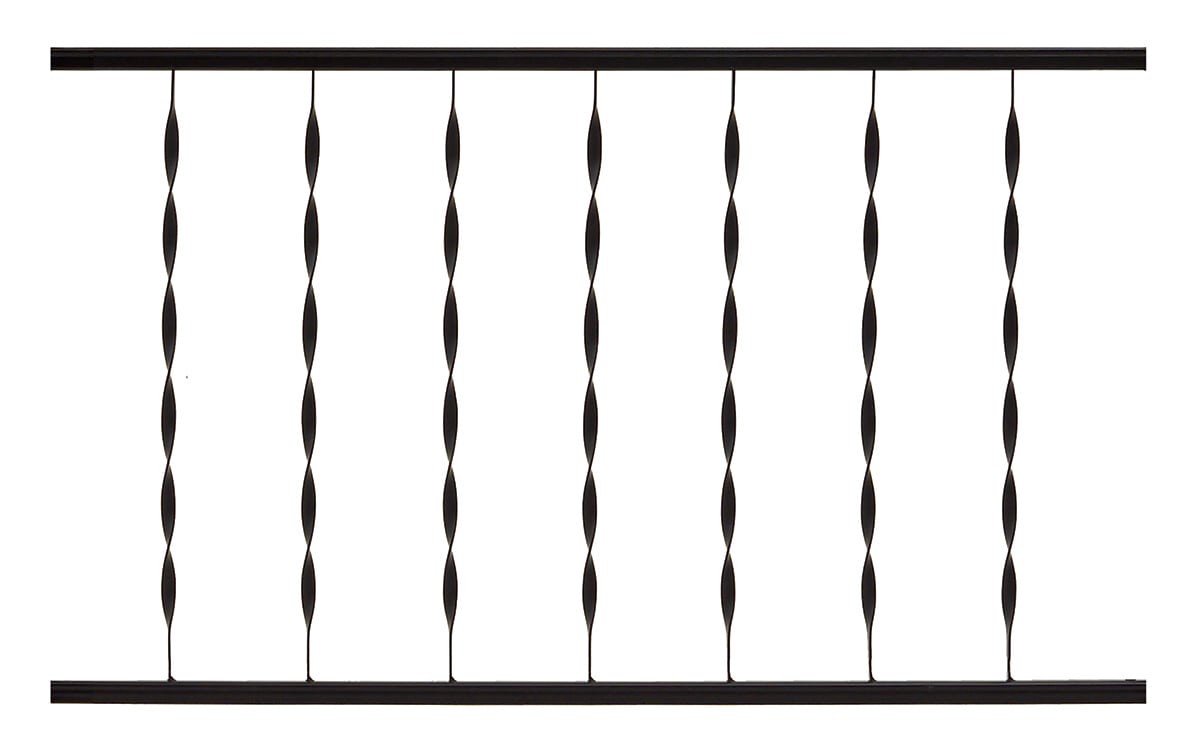 slide 1 of 6, Gilpin Windsor 4-ft x 36-in Black Metal Deck Rail Kit, 1 ct