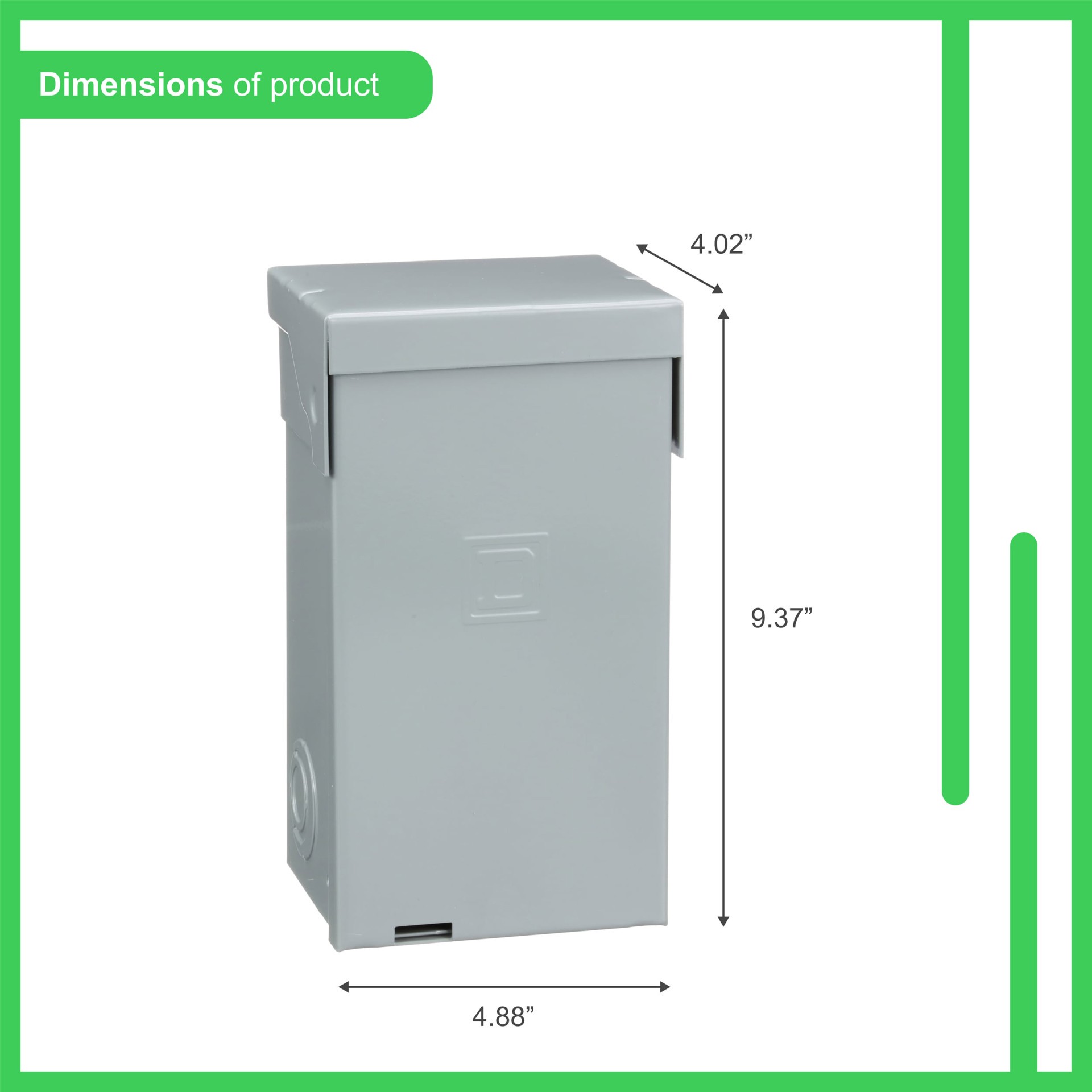 slide 4 of 6, Square D 50.0 Amp Single phase (120V/240V) Non-fusible Outdoor Light-duty Enclosed circuit breaker Disconnect, 1 ct