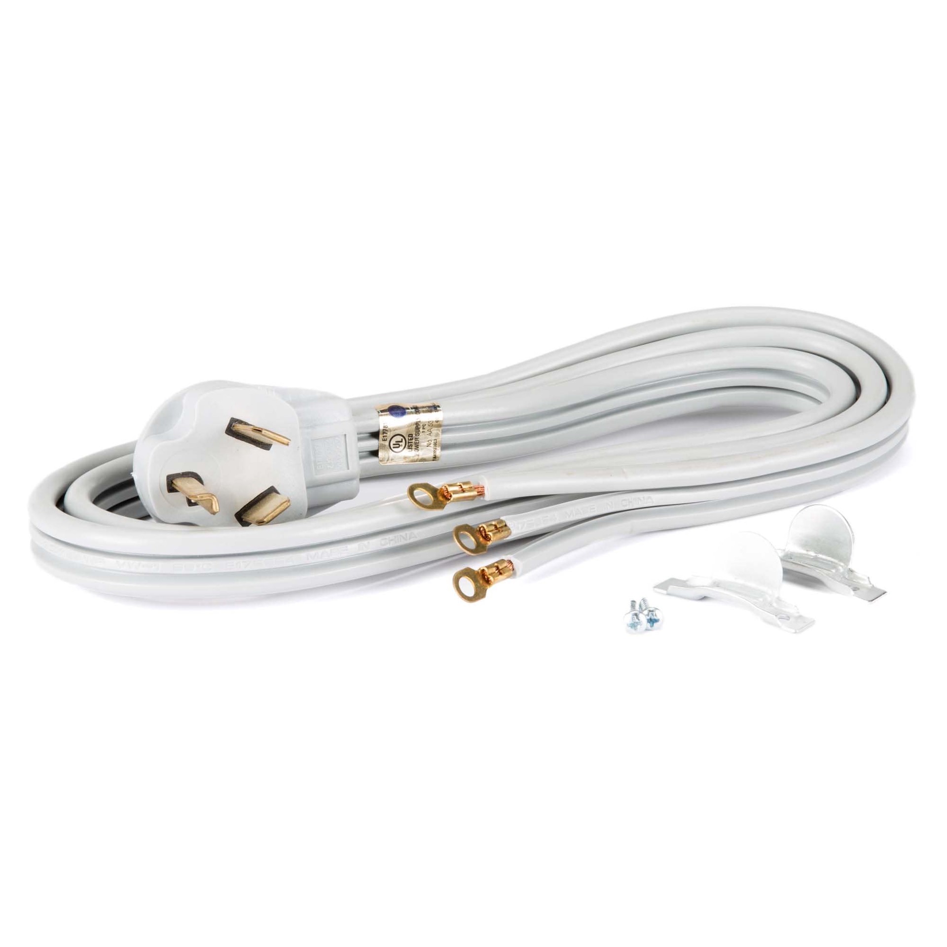 slide 2 of 6, Utilitech 6-ft 30 -Amp 3 -Prong Gray Dryer Appliance Power Cord, 1 ct