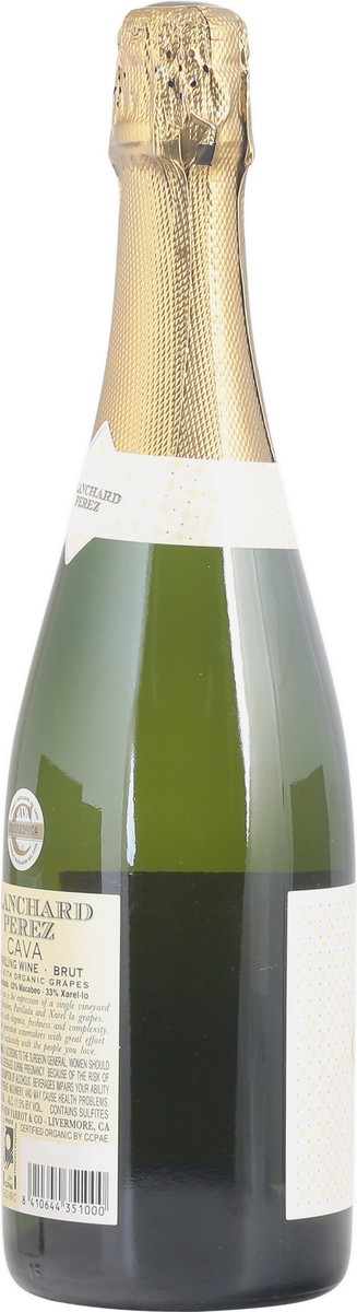 slide 2 of 12, Cava Brut Organic Grapes Blanchard Perez 750 ml, 750 ml