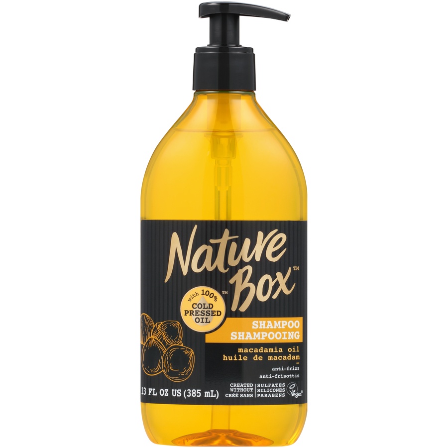 slide 1 of 1, Nature Box Anti-Frizz Shampoo, with 100% Cold Pressed Macadamia Oil, 13 oz