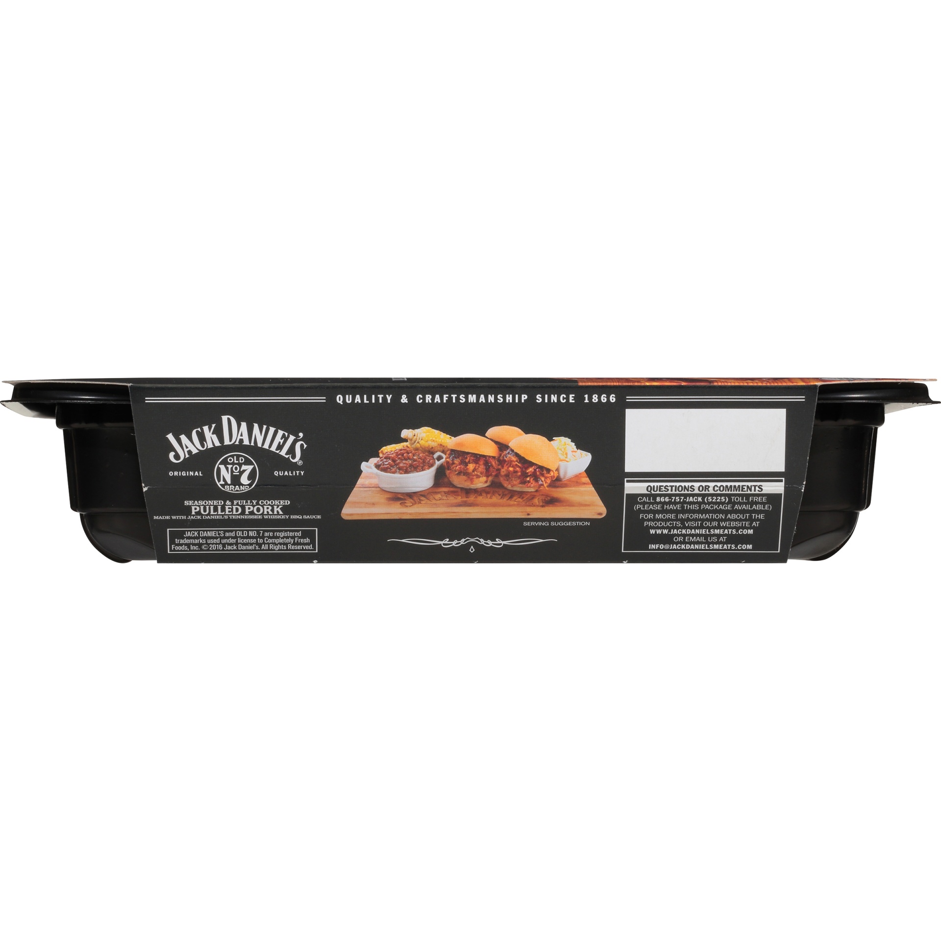 slide 2 of 6, Jack Daniel's Old No 7 Seasoned & Fully Cooked Pulled Pork Tray, 16 oz