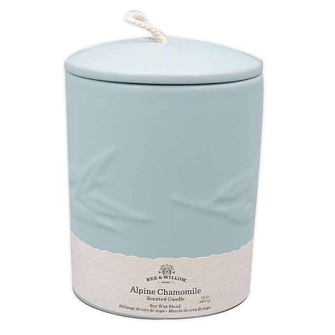 slide 1 of 3, Bee & Willow Home Alpine Chamomile Spring Embossed Ceramic Candle, 12 oz