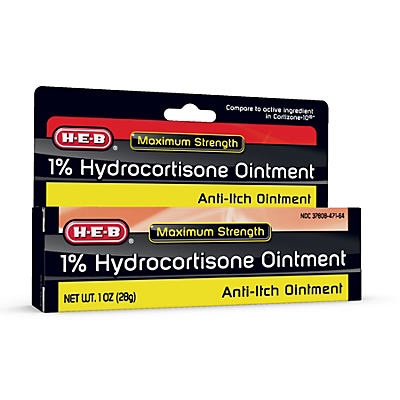slide 1 of 1, H-E-B 1% Maximum Strength Hydrocortisone Ointment, 1 oz
