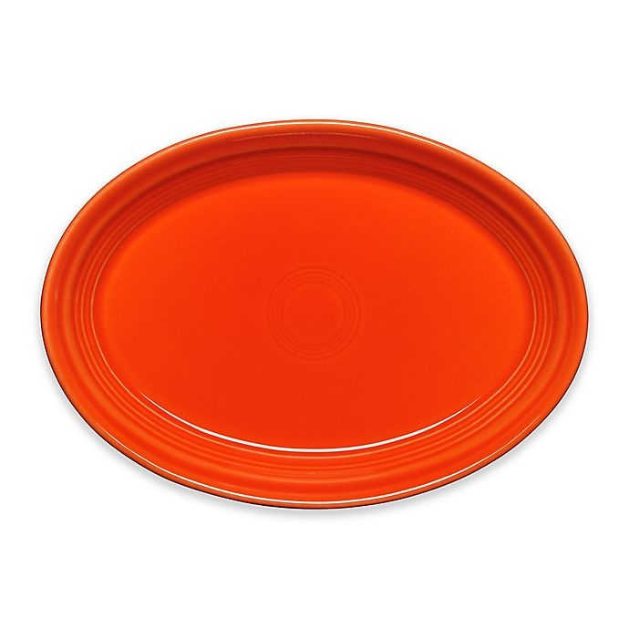 slide 1 of 2, Fiesta Oval Platter - Poppy, 9.6 in