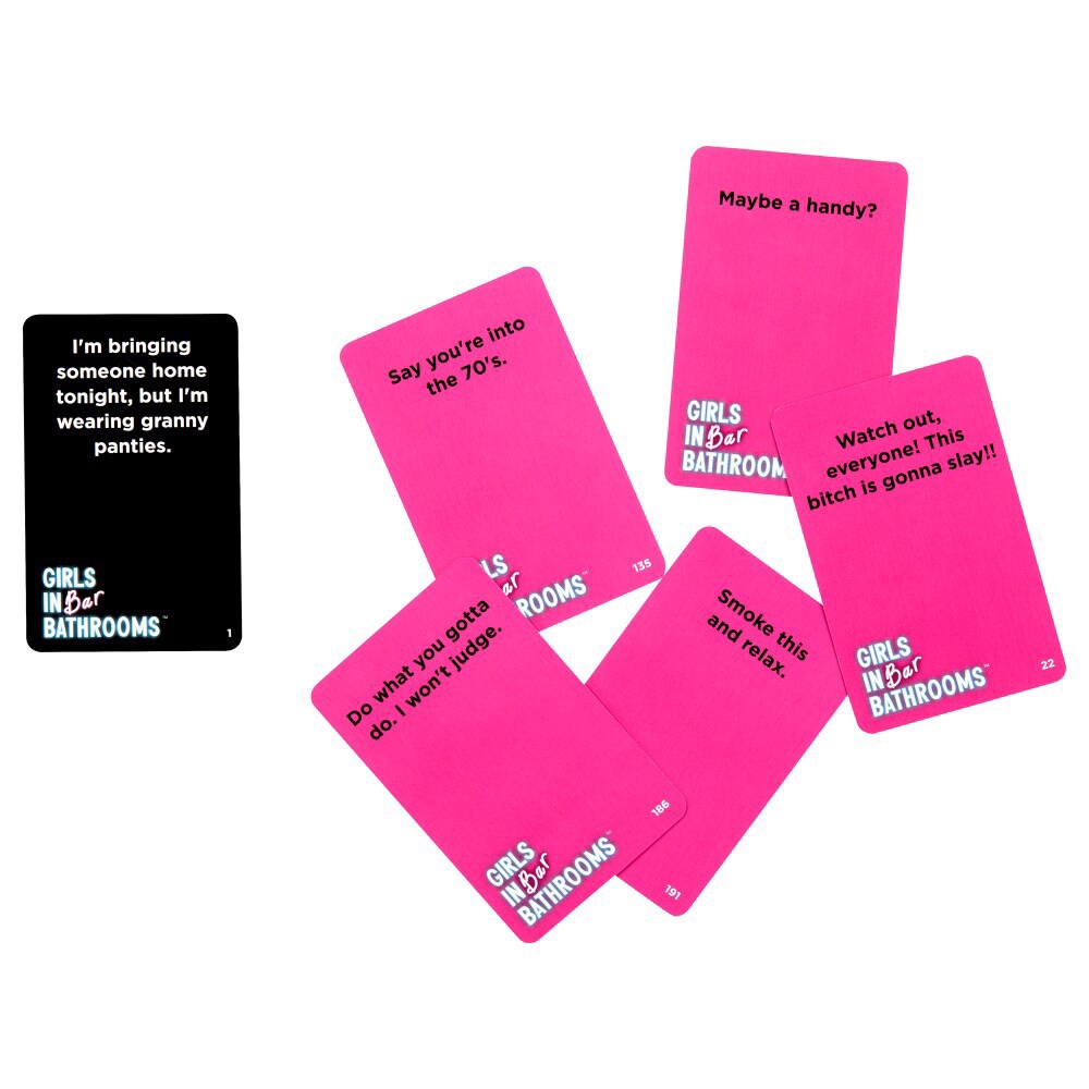 slide 3 of 6, Mattel Girls In Bar Bathrooms Adult Party Game, 1 ct