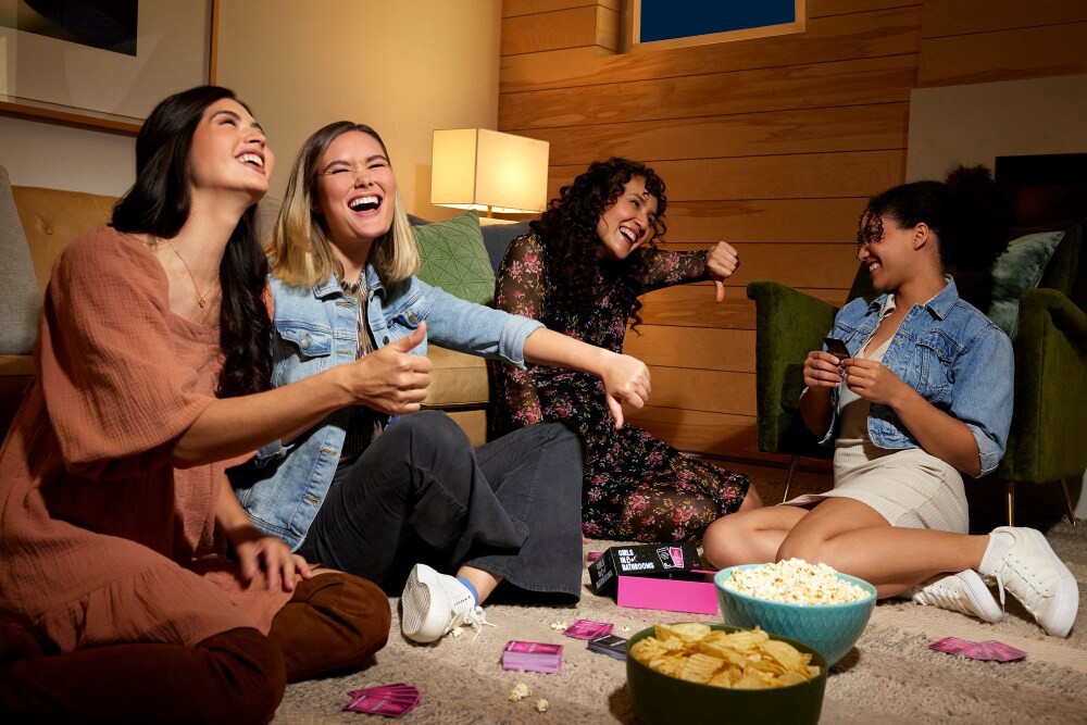 slide 6 of 6, Mattel Girls In Bar Bathrooms Adult Party Game, 1 ct