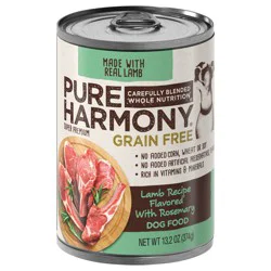 Pure Harmony Grain Free Super Premium Lamb Recipe Flavored with Rosemary Dog Food 13.2 oz