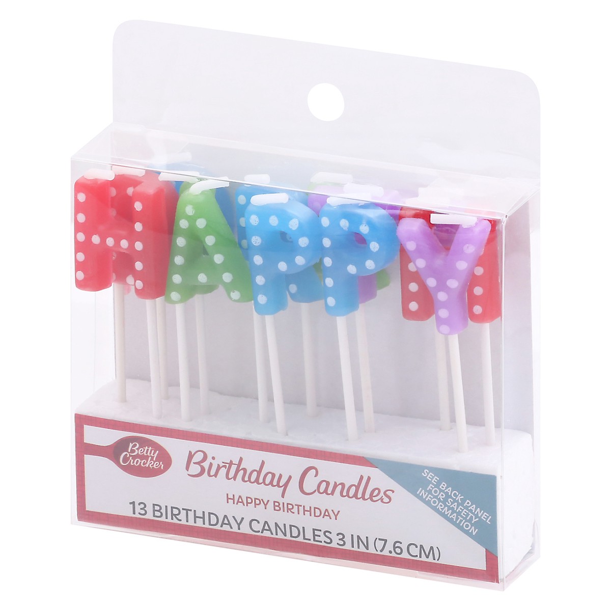 slide 9 of 9, Betty Crocker 3 Inch Happy Birthday Birthday Candles 13 ea, 13 ct