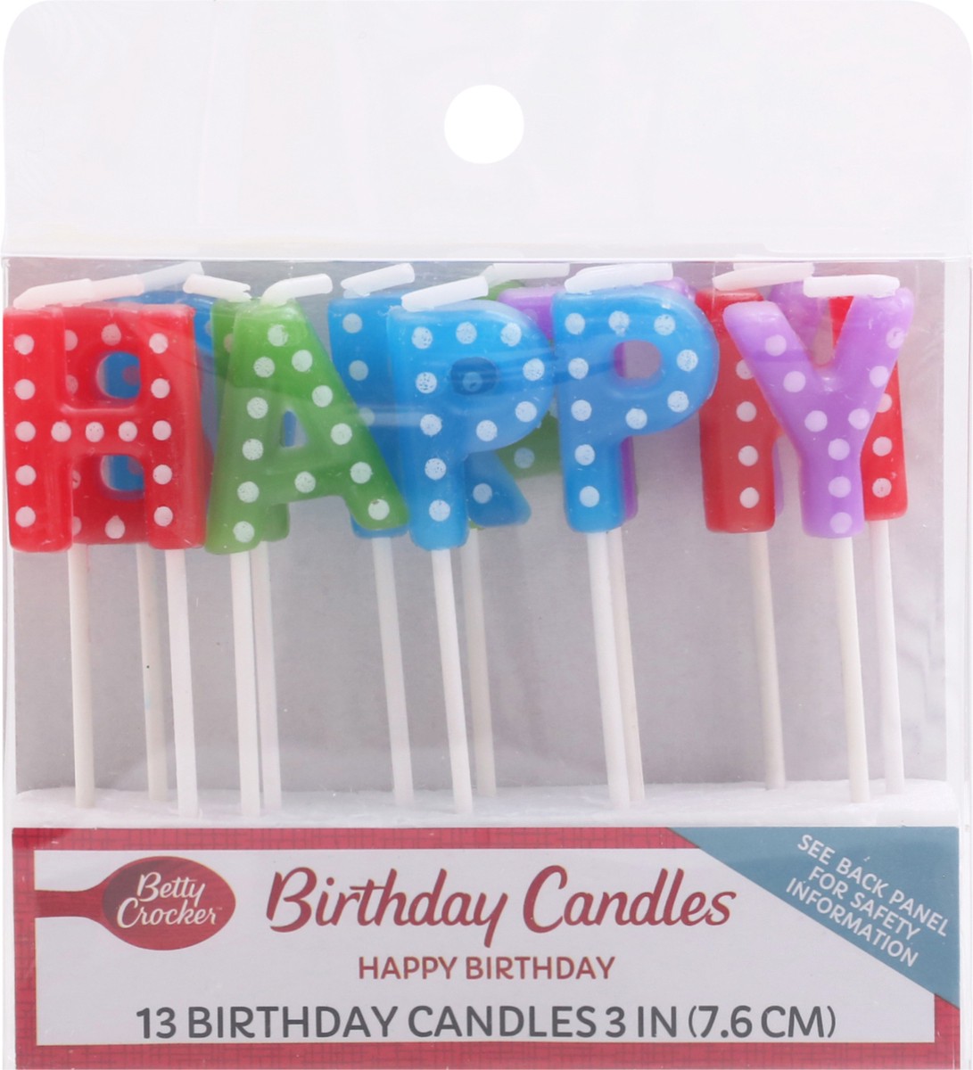 slide 1 of 9, Betty Crocker 3 Inch Happy Birthday Birthday Candles 13 ea, 13 ct