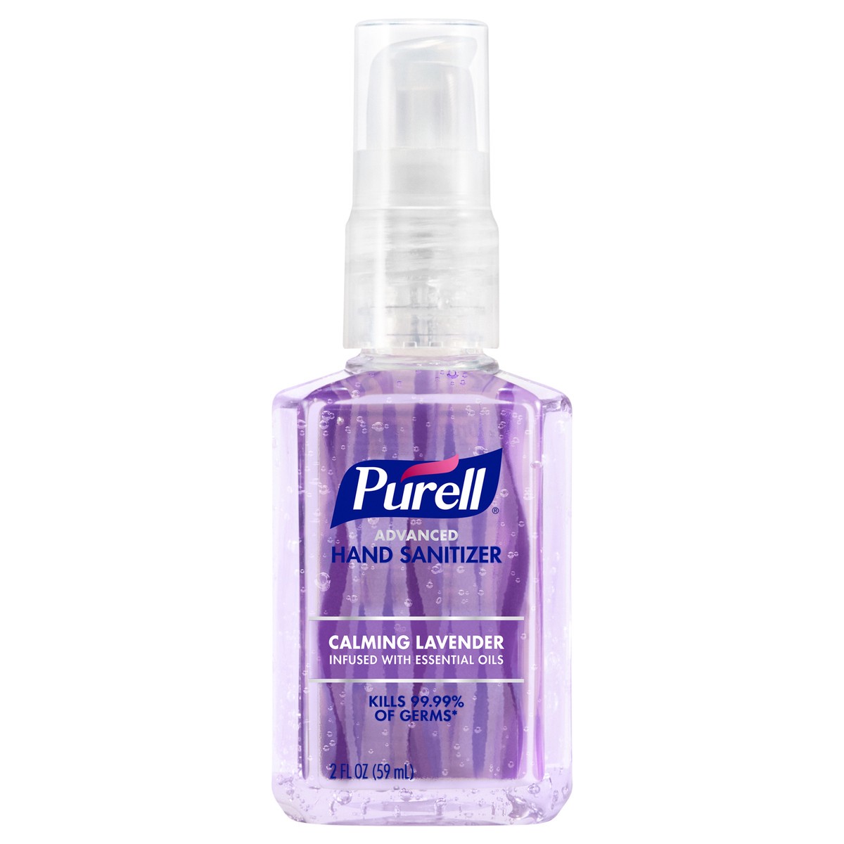 slide 1 of 1, PURELL Advanced Hand Sanitizer Calming Lavender, 2 fl oz Pump Bottle, 2 oz