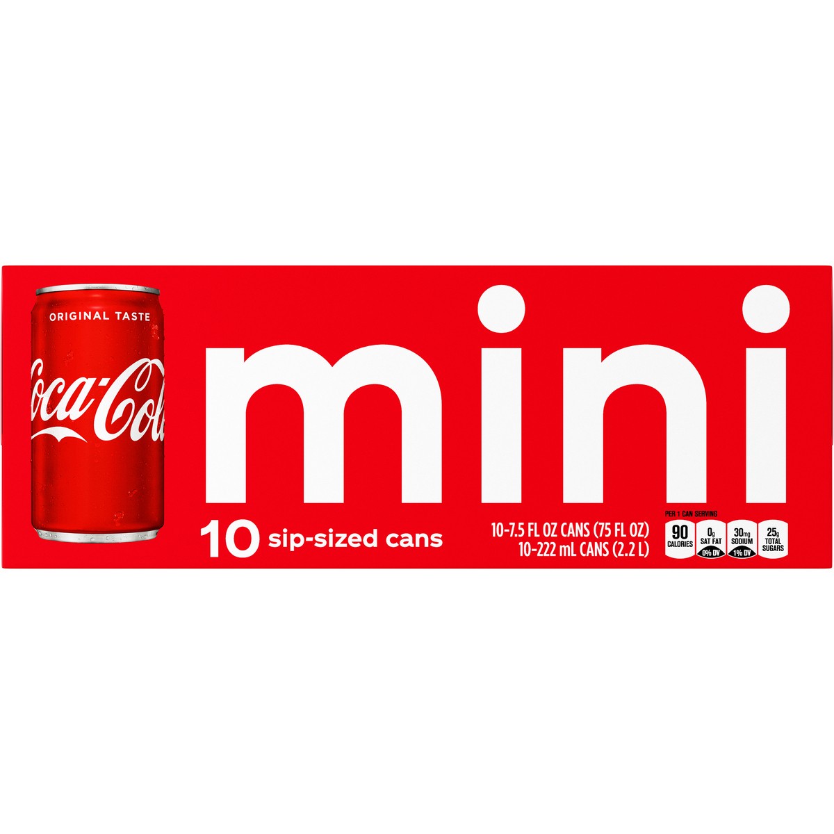slide 6 of 9, Coke Classic Soda Mini Cans, 10 ct; 7.5 fl oz