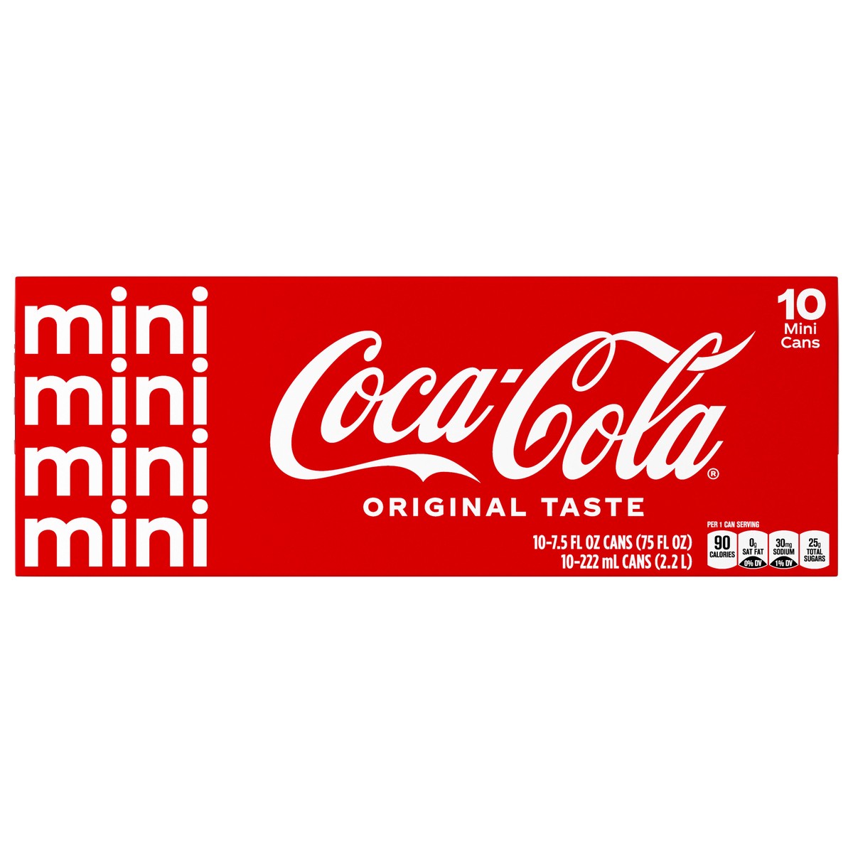 slide 1 of 9, Coke Classic Soda Mini Cans, 10 ct; 7.5 fl oz